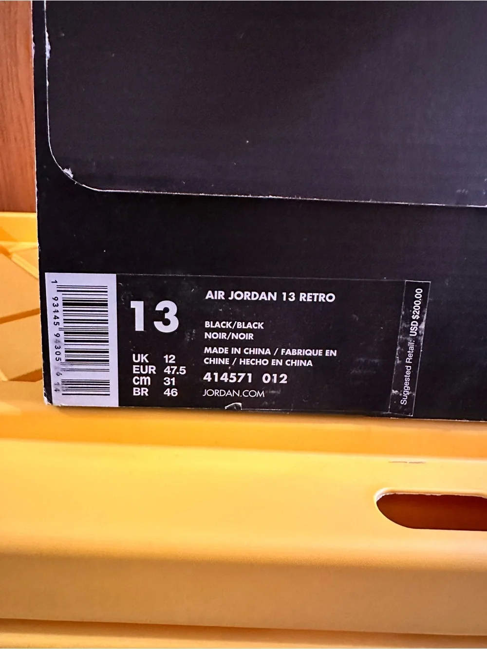 NIKE AIR JORDAN 13 RETRO CAP & GOWN RETRO BLACK LEATHER 414571-012 SIZE 13